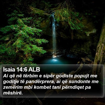 Isaia 14:6 ALB Bible Verse Image
