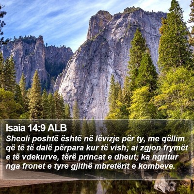 Isaia 14:9 ALB Bible Verse Image
