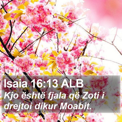 Isaia 16:13 ALB Bible Verse Image