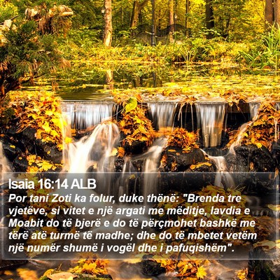 Isaia 16:14 ALB Bible Verse Image
