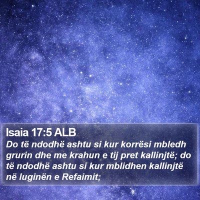 Isaia 17:5 ALB Bible Verse Image