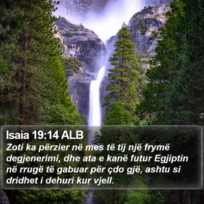 Isaia 19:14 ALB Bible Verse Image