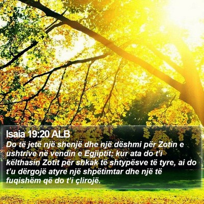 Isaia 19:20 ALB Bible Verse Image
