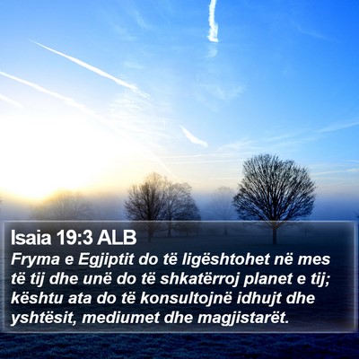Isaia 19:3 ALB Bible Verse Image