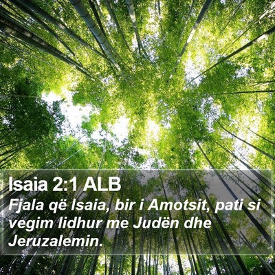 Isaia 2:1 ALB Bible Verse Image