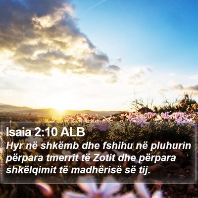Isaia 2:10 ALB Bible Verse Image