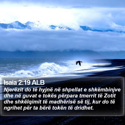 Isaia 2:19 ALB Bible Verse Image