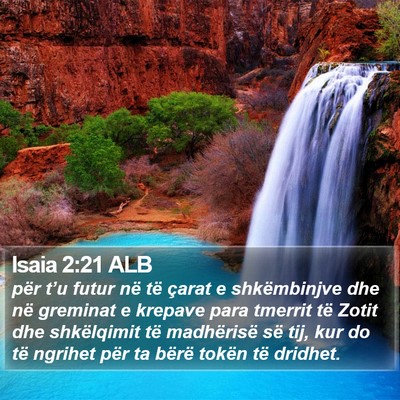 Isaia 2:21 ALB Bible Verse Image