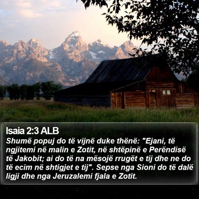 Isaia 2:3 ALB Bible Verse Image