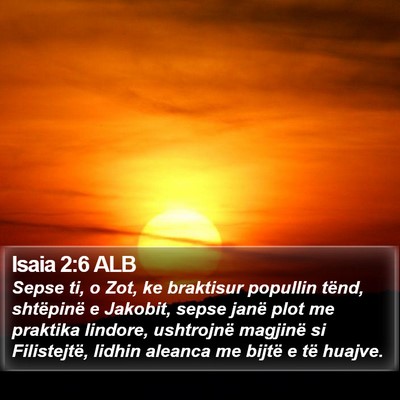 Isaia 2:6 ALB Bible Verse Image