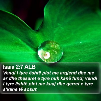 Isaia 2:7 ALB Bible Verse Image