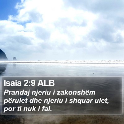 Isaia 2:9 ALB Bible Verse Image