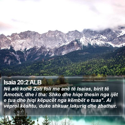 Isaia 20:2 ALB Bible Verse Image