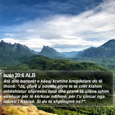 Isaia 20:6 ALB Bible Verse Image