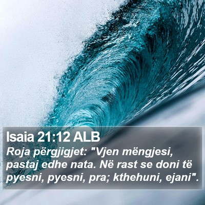 Isaia 21:12 ALB Bible Verse Image