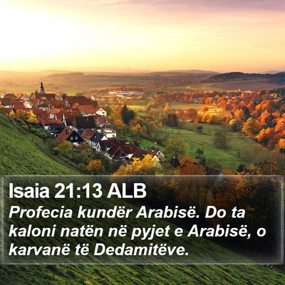 Isaia 21:13 ALB Bible Verse Image