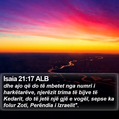 Isaia 21:17 ALB Bible Verse Image