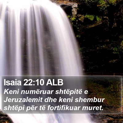 Isaia 22:10 ALB Bible Verse Image