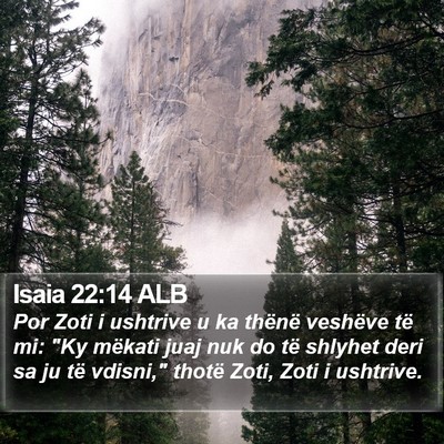 Isaia 22:14 ALB Bible Verse Image