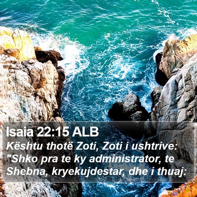 Isaia 22:15 ALB Bible Verse Image