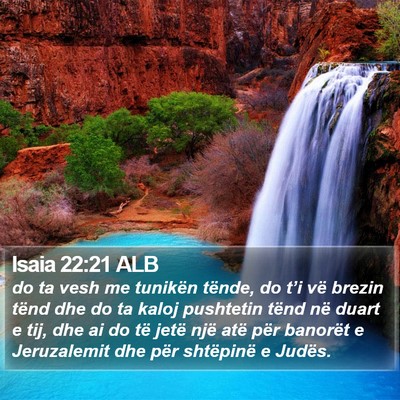 Isaia 22:21 ALB Bible Verse Image