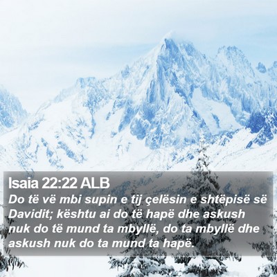 Isaia 22:22 ALB Bible Verse Image