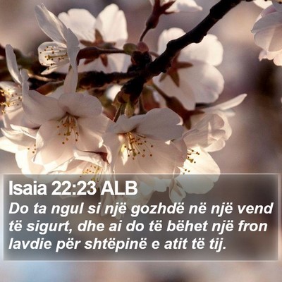 Isaia 22:23 ALB Bible Verse Image
