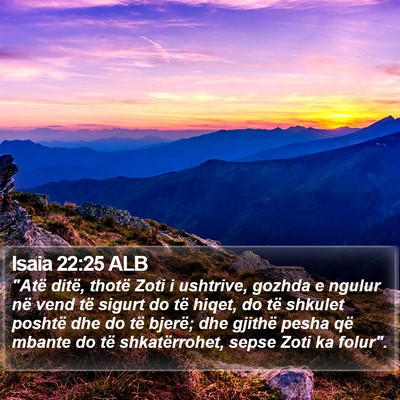 Isaia 22:25 ALB Bible Verse Image