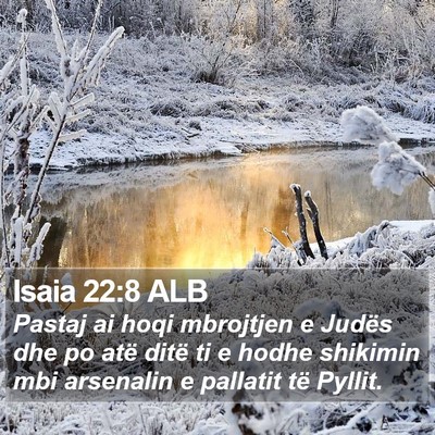 Isaia 22:8 ALB Bible Verse Image