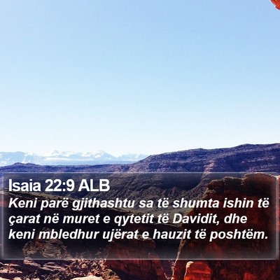 Isaia 22:9 ALB Bible Verse Image