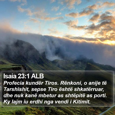 Isaia 23:1 ALB Bible Verse Image