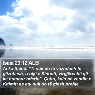 Isaia 23:12 ALB Bible Verse Image