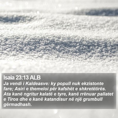 Isaia 23:13 ALB Bible Verse Image