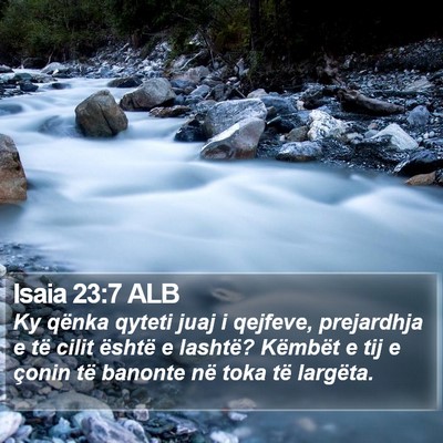Isaia 23:7 ALB Bible Verse Image