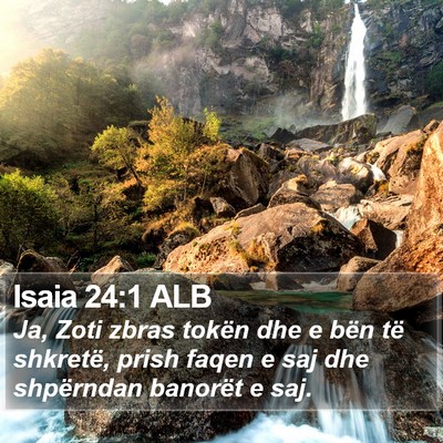 Isaia 24:1 ALB Bible Verse Image
