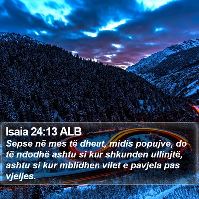 Isaia 24:13 ALB Bible Verse Image