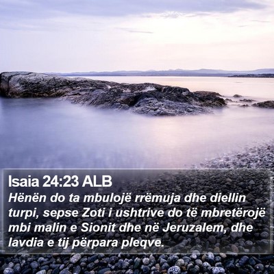Isaia 24:23 ALB Bible Verse Image