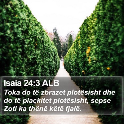 Isaia 24:3 ALB Bible Verse Image