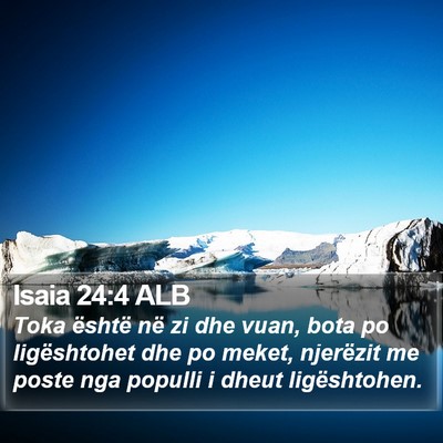 Isaia 24:4 ALB Bible Verse Image