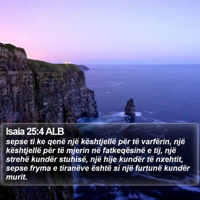 Isaia 25:4 ALB Bible Verse Image