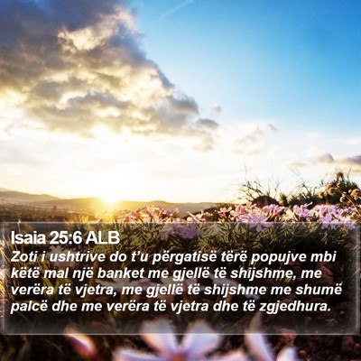 Isaia 25:6 ALB Bible Verse Image