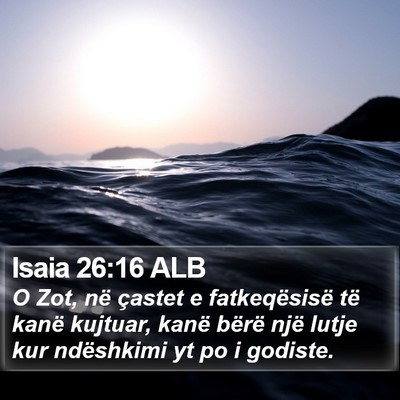 Isaia 26:16 ALB Bible Verse Image