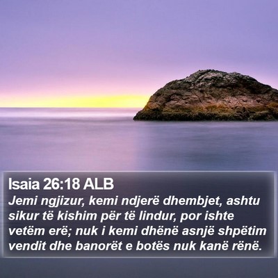 Isaia 26:18 ALB Bible Verse Image