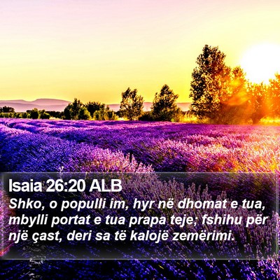 Isaia 26:20 ALB Bible Verse Image
