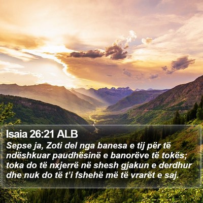 Isaia 26:21 ALB Bible Verse Image