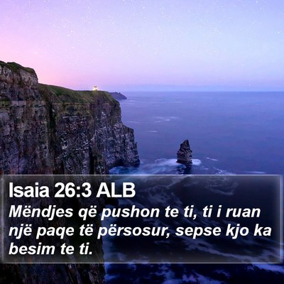 Isaia 26:3 ALB Bible Verse Image