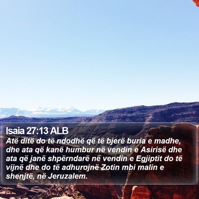 Isaia 27:13 ALB Bible Verse Image