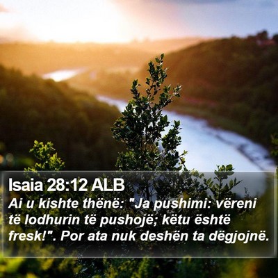 Isaia 28:12 ALB Bible Verse Image