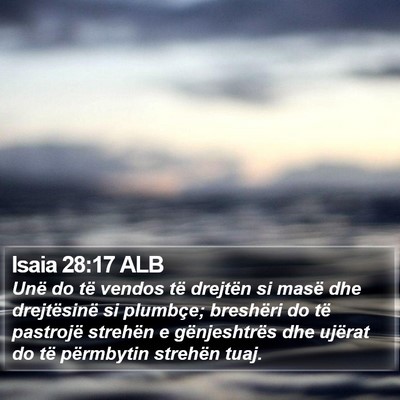 Isaia 28:17 ALB Bible Verse Image