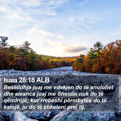 Isaia 28:18 ALB Bible Verse Image